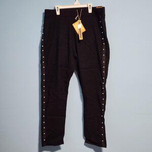 Hybrid & Company Black Pants with Stud Detail | Size 2X | NWT